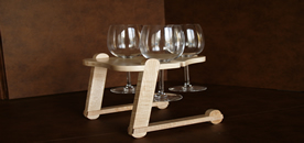 American Artisans Woodworking - Wine Flight Carrier